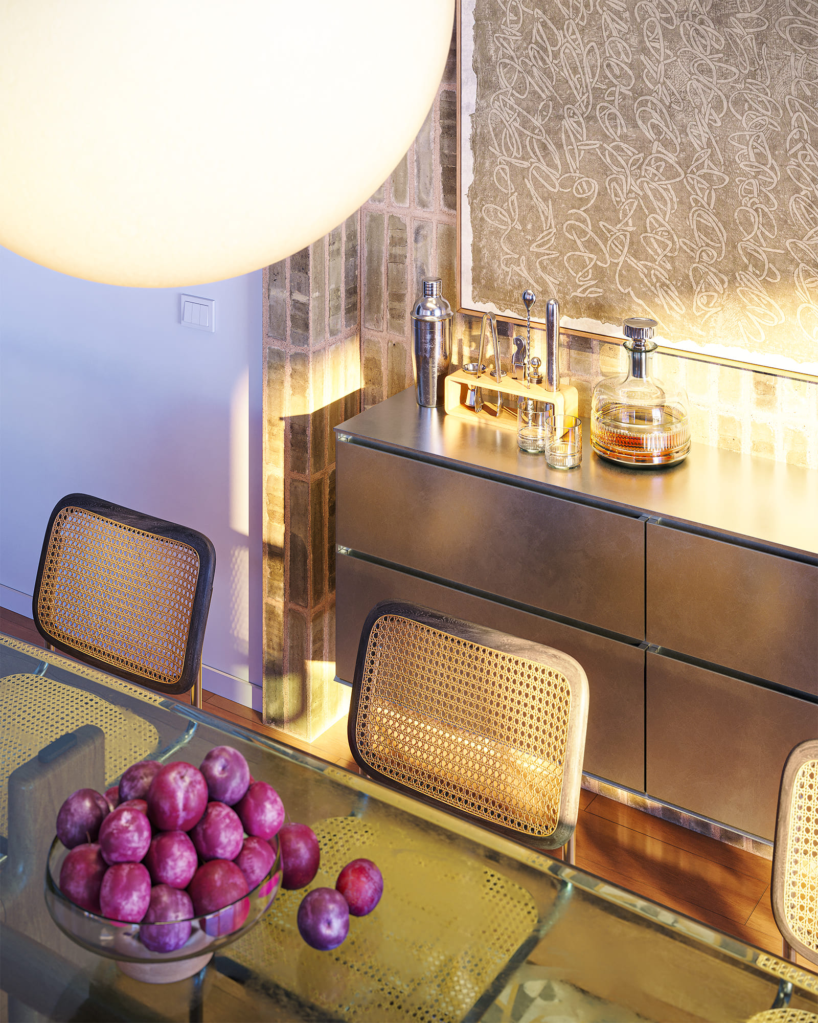 Nicoloierardi – dining room close-up, table and decor details