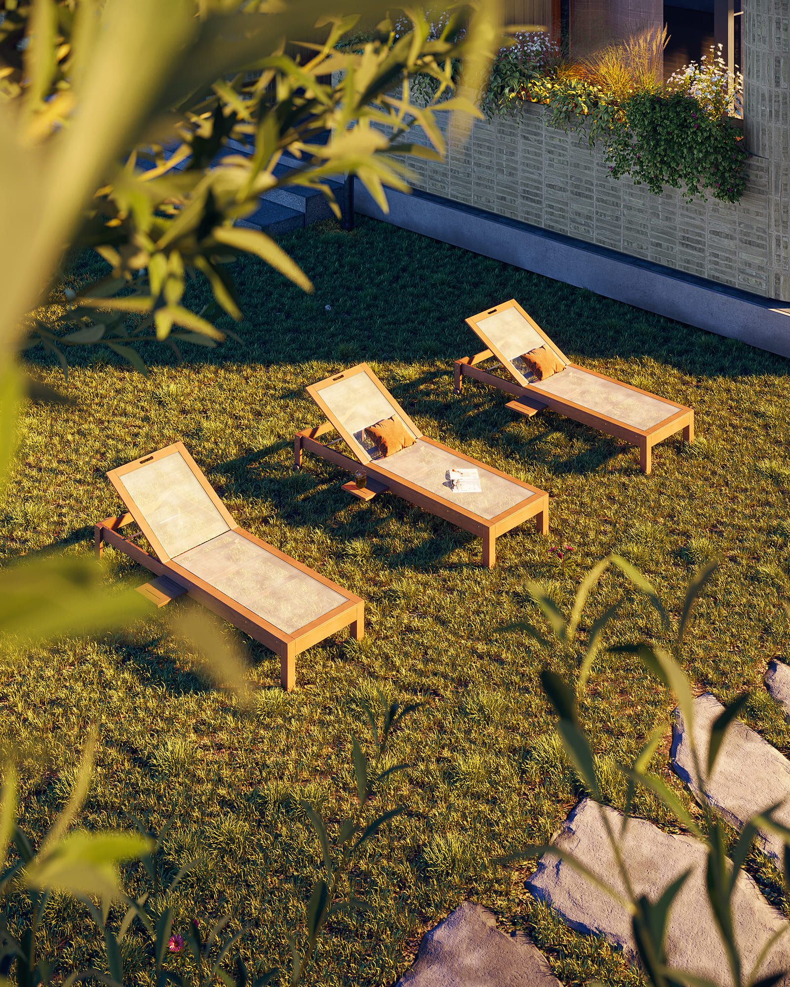 Nicoloierardi – outdoor area with sun loungers and lounge space