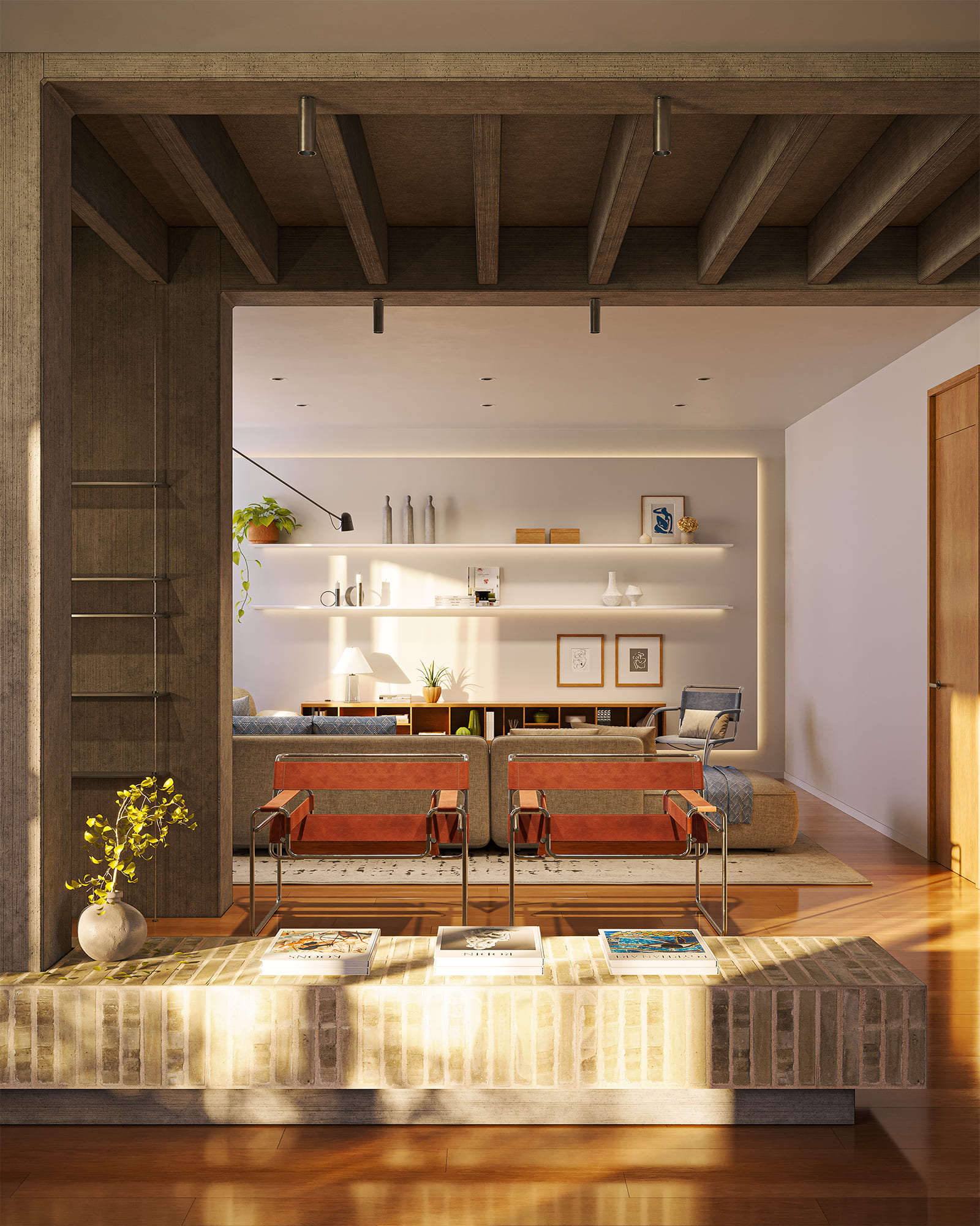 Nicoloierardi – living room with armchair, reading nook and relaxation area
